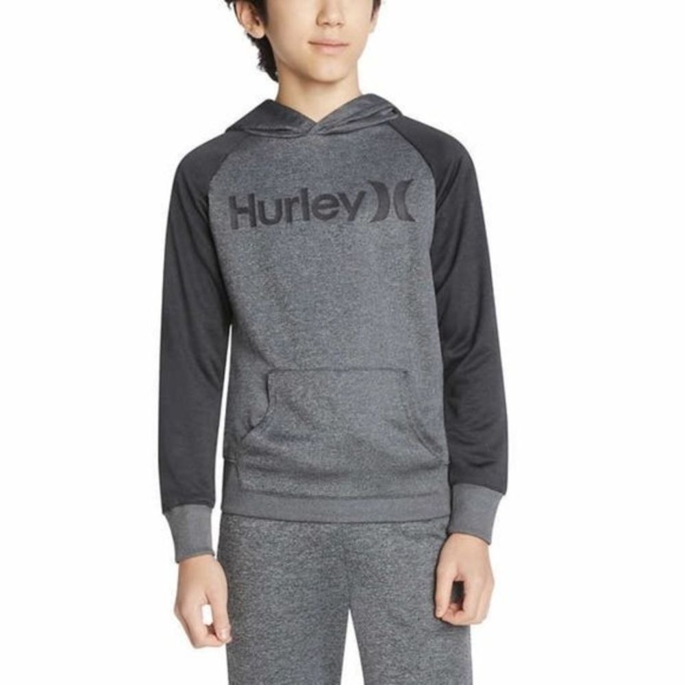 Hurley Boys' Grey H20-Dri Pullover Hoodie Size XL (18/20)‎ New